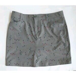 Eddie Bauer Skort Womens 12 Green Olive Skirt w/Shorts Tennis Beach Resort